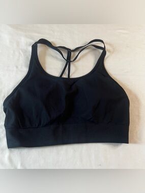 Fabletics Black Strappy Back Sports Bra Fits Approx Small
